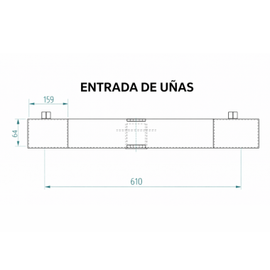 Spazzatrici e spazzole-Tymbia-Implementano carrello per barre per carrelli elevatori 1.500mm 2