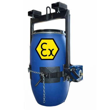 Loading of cylinders and drums-tymbia-Implement Bidón Crane and Trolley with Atex Chain