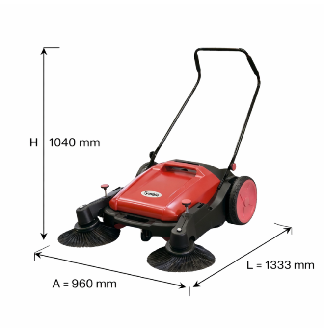 Balayeuses industrielles - balayeuse manuelle de 920mm avec dépôt 55Litros