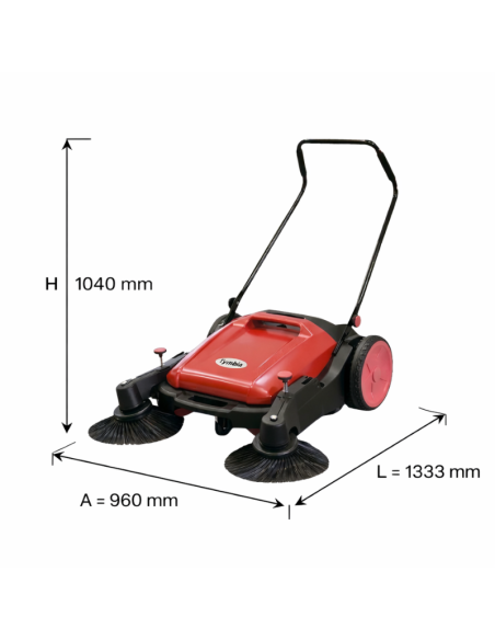 Balayeuses industrielles - balayeuse manuelle de 920mm avec dépôt 55Litros