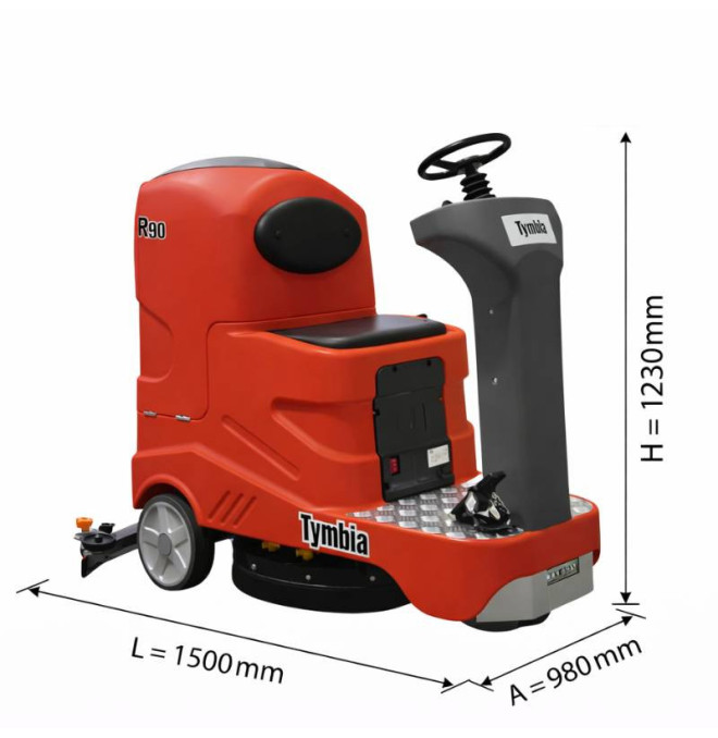 Industrial Sink-Tymbia-Electric Sink Driver Sitting | Deposit: 90 liters | Width sweep: 560mm