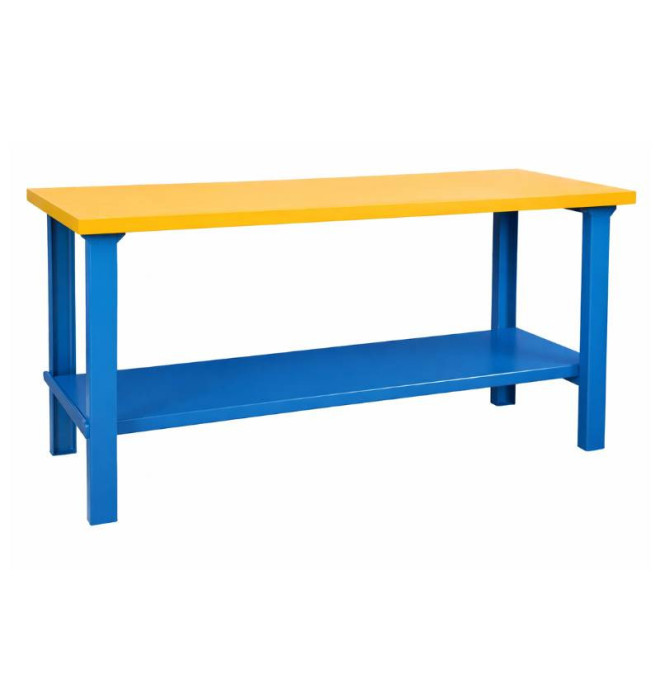 Arbeitsbanken und Werkzeughalter-Tymbia-Workbench 1500x800mm mit Holzsockel