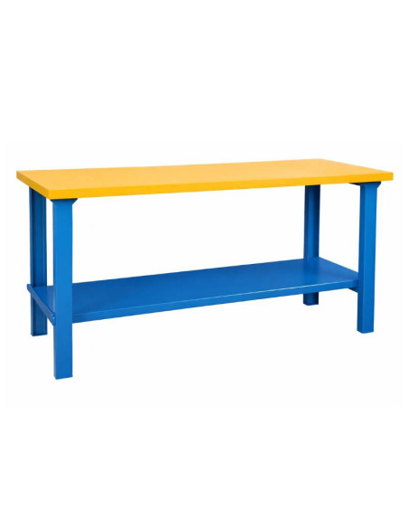 Banques de travail et porte-outils-Tymbia-Workbench 1500x800mm avec base en bois