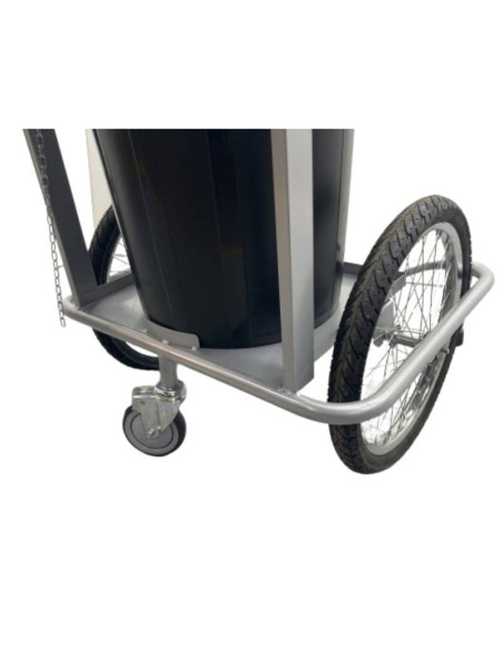 Tamburi di plastica e plastica-tymbia-carrello in acciaioloo 1 cubo