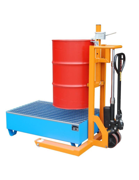 Special stackers-Tymbia-stacker Elevator of drums with rollers 300kg and 600mm