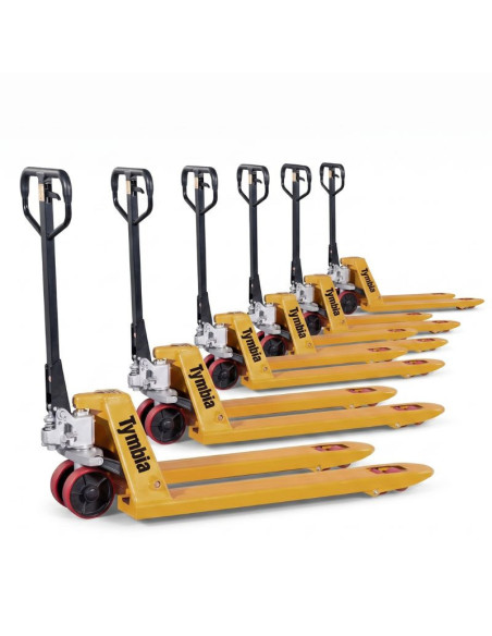 Manual Tymbia-Pack 6UDS Transparents - Manual Transphase 2500 Kg - Polyurethane Wheels - 1150x550 mm (Rental Road is delivered .