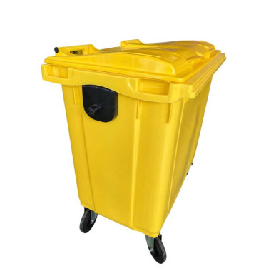 Tamburi di plastica e impiallacciatura-tymbia-cubo spazzatura 1.000 litri gialli