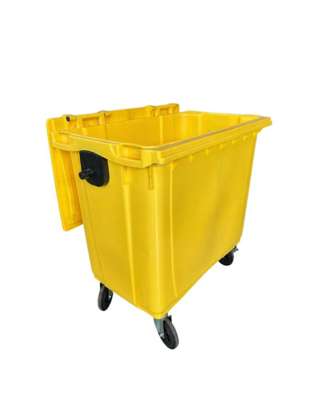 Tambores de plástico e verdes-tímbios-cube lixo 1.000 litros amarelo