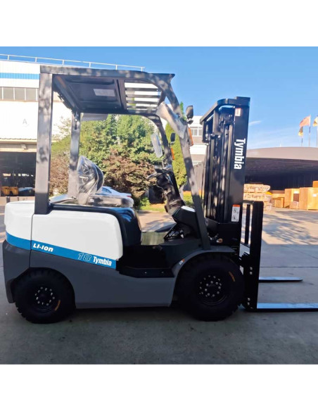Empilhadeiras-TYMBIA-Empilhadeira elétrica Lithium 1500kg, Mastro Triplexo A 4700mm - Bateria de Lítio 80V / 205AH