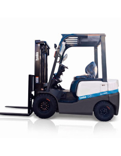 Carretillas Elevadoras-TYMBIA-Carretilla eléctrica litio 1500kg, mástil tríplex a 4700mm - Bateria litio 80V/205Ah