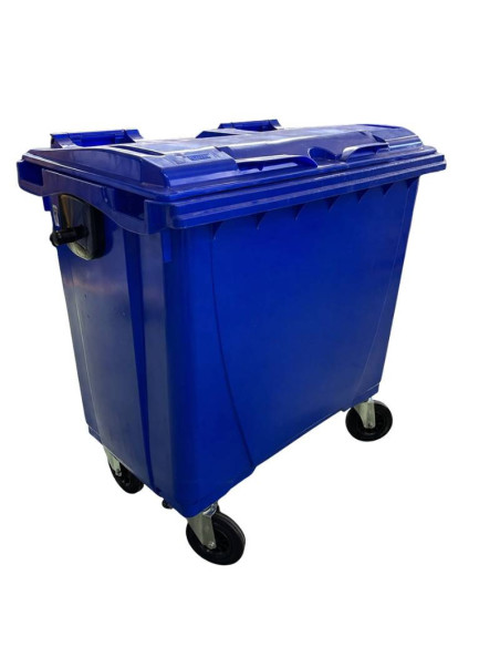 Tamburi di plastica e impiallacciatura-tymbia-cubetti cestino 1.000 litri blu