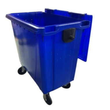 Kunststofftrommeln und Furnier-Tymbia-Cube-Müll 1.000 Liter blau 2