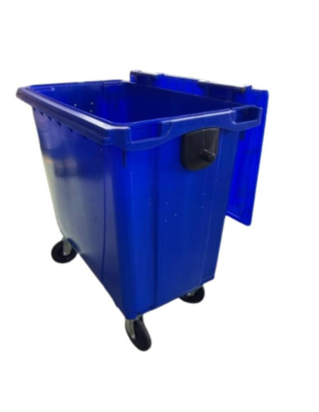 Plastic drums and veneer-tymbia-cube trash 1,000 liters blue