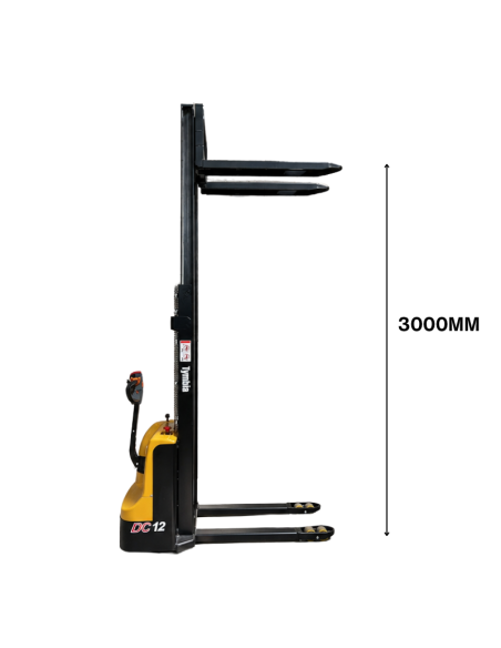 Electric Stackers-TYMBIA-Electric stacker 1200kg at 3000mm - 24V / 100Ah