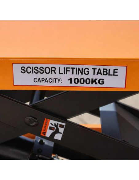 Manual lifting table 1000kg at 1000mm