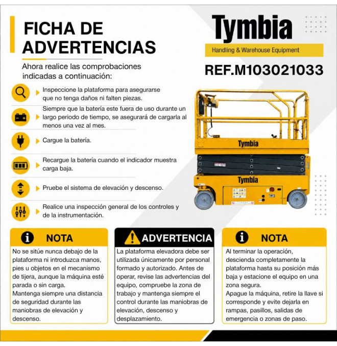 Scissor Lifts-TYMBIA-Lifting platform 10m Work Electric Scissors - 450kg