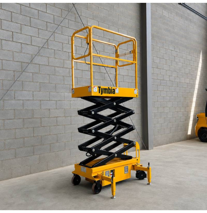 Plataformas de Tesoura-TYMBIA-Plataforma elevatória tesoura 5.9m-300kg semi elétrico
