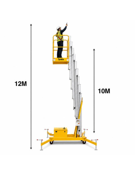 Mobile Work Platforms-TYMBIA-Lifting platform 12M - 125kg battery elevation