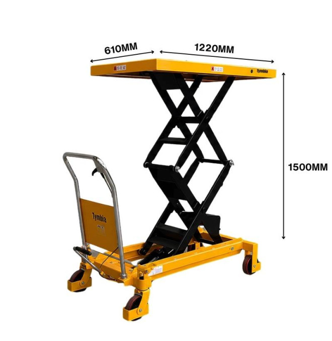 Mesa elevatória manual 800kg a 1500mm