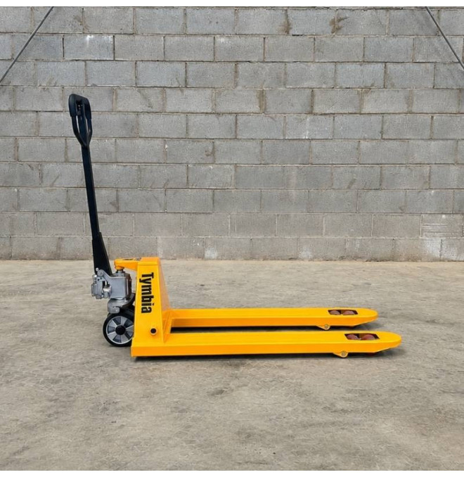 Transpalette manuel 2500 kg et roues en caoutchouc - charge sûre