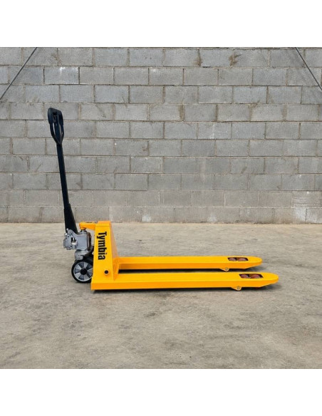 Transpaleta manual 2500kg y ruedas de goma - Carga segura