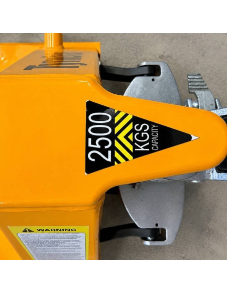 Transpallet manuale 2500 kg e ruote in gomma - carico sicuro