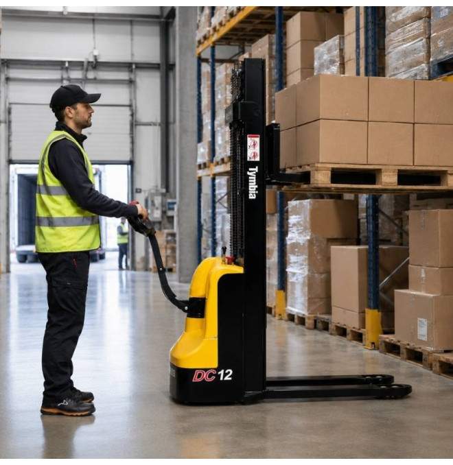 Electric stacker 1200kg at 3000mm - 24V / 100Ah