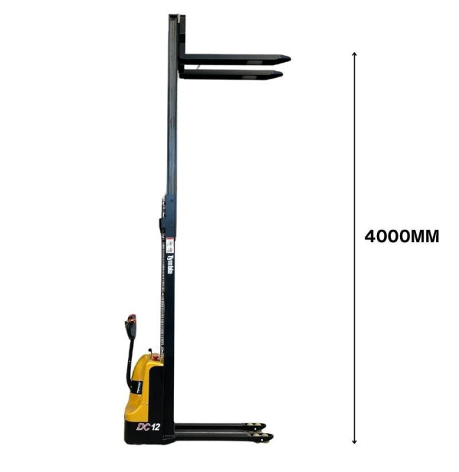 Electric stacker 1200kg at 4000mm - 24V / 100Ah