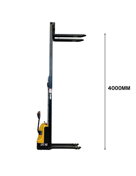 Electric stacker 1200kg at 4000mm - 24V / 100Ah