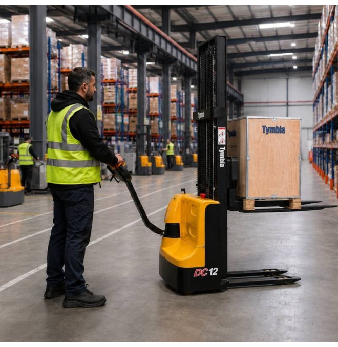Electric stacker 1200kg at 4000mm - 24V / 100Ah