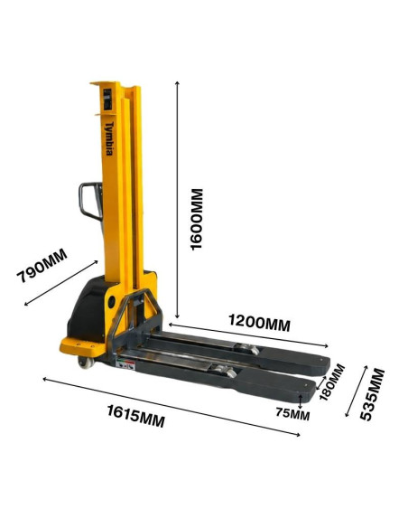 Gerbeur autoporté 1000kg à 1300mm