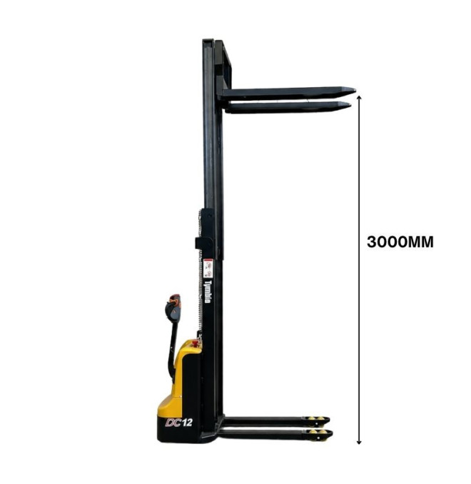 Gerbeur électrique 1200 kg à 3000mm lithium 24v / 60ah