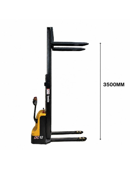 Electric stacker 1200kg at 3500mm Lithium 24V / 60AH