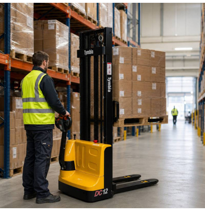 Electric stacker 1200kg at 3500mm Lithium 24V / 60AH