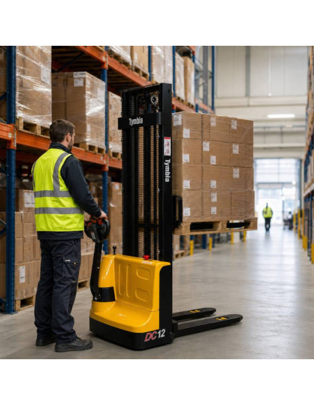Impilatore elettrico 1200 kg a 3500mm Litio 24 V / 60Ah