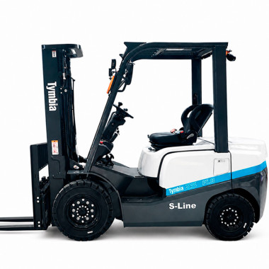 Chariot élévateur lithium 2500kg, mât triple à 4700mm - Bateri...