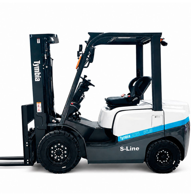 Chariot élévateur lithium 2500kg, mât triple à 4700mm - Bateri...