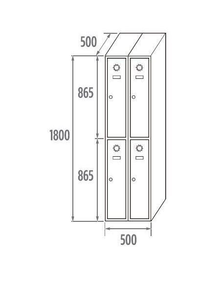 Lockers..-MEGABLOK-Module lockers 2 doors