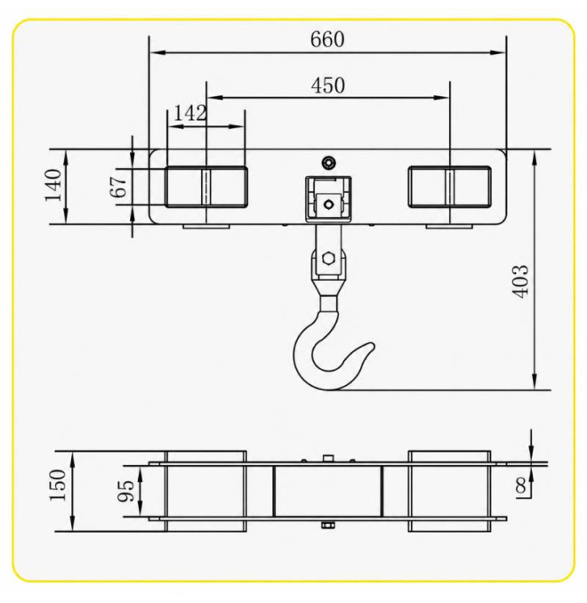 Charger hook with Weighing 1000kg