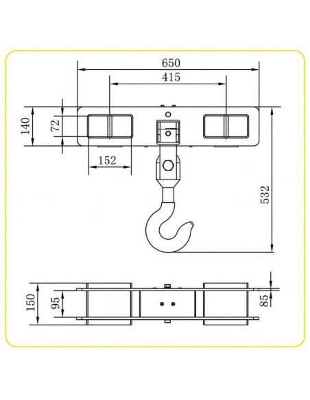 Charger hook with Weighing 2000kg