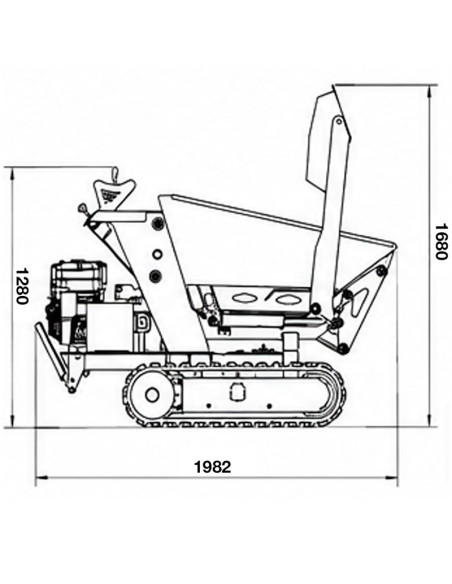 Mini dumper de Caterpillars 800kg Capacidade