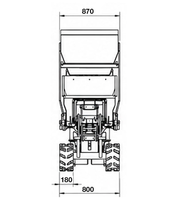 Mini dumper de Caterpillars 800kg Capacidade
