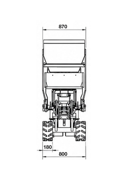 Mini dumper de Caterpillars 800kg Capacidade