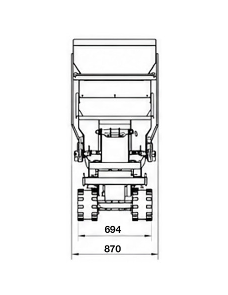 Mini Dumper Soulèvement de la capacité de la chenille 500kg