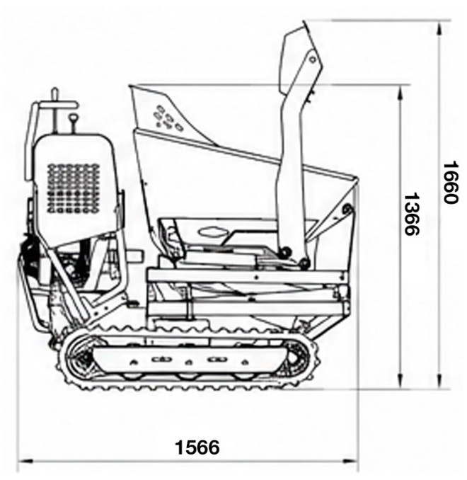 Mini Dumper Sollevamento di Caterpillars Capacità 500 kg