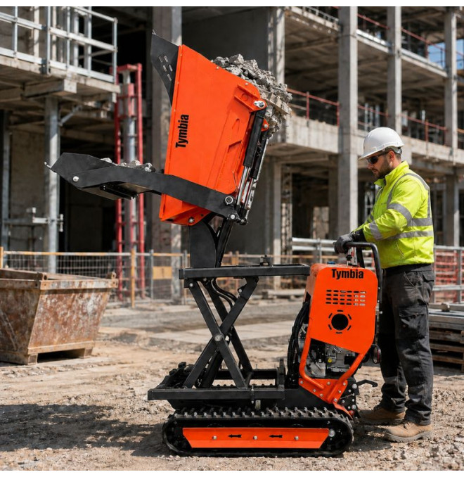 Mini Dumper Sollevamento di Caterpillars Capacità 500 kg
