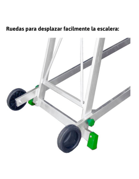 Scala Magazzino con piattaforma e ruote: 8 gradini