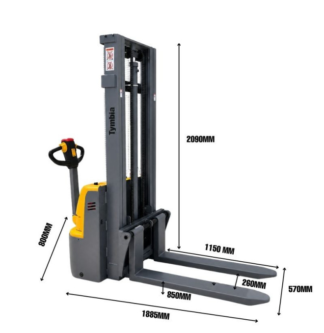 Gerbeur électrique 1500 kg à 3000mm TYMBIA
