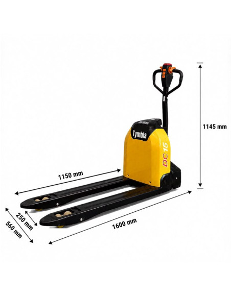 Transpalette Lithium 1500kg LI3 - Efficacité logistique