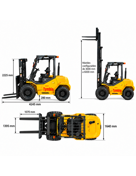 Geländestapler 3500kg 4x4 TYMBIA